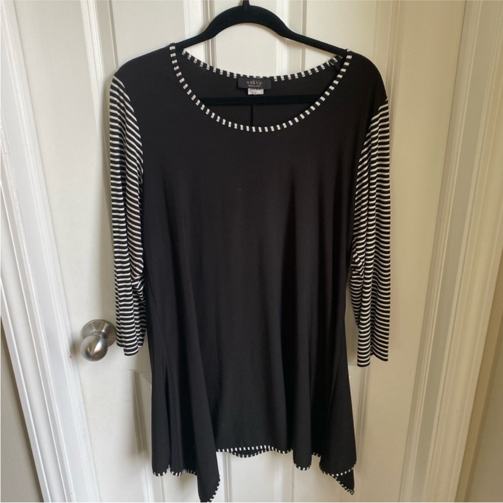 BUNDLE (4) Artsy Eccentric Art Teacher 3/4 sleeve asymmetrical Tunics Medium - Picture 15 of 16